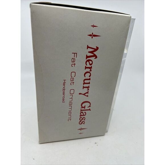 FAT CAT ORANGE MERCURY GLASS HAND PAINTED DEPARTMENT 56 - Picture 2 of 6